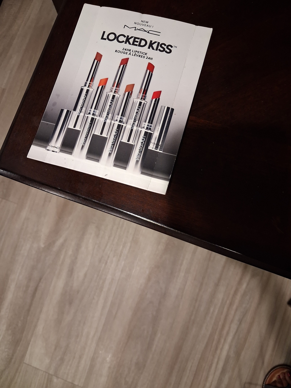MAC Cosmetics Locked Kiss Lipstick Art Print - White with Red and Orange Accents